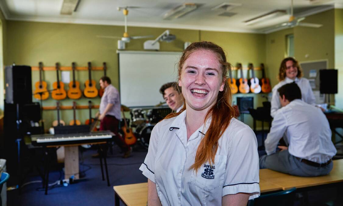 Olivia Cole finds good reason to smile in her final year at school. Photo supplied