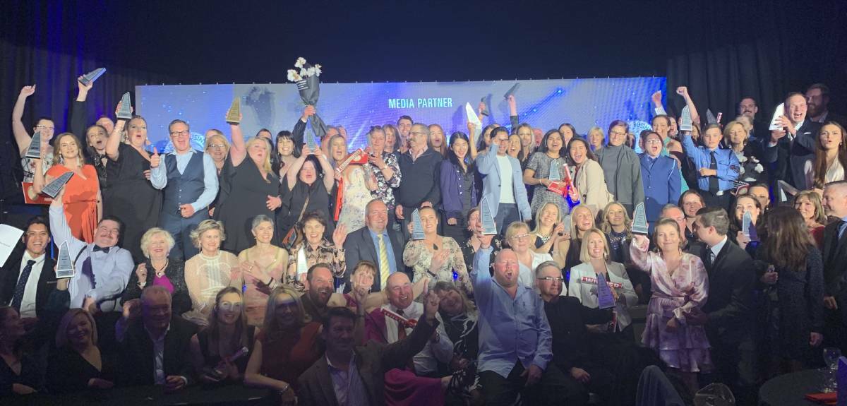 Prize winners at the 2019 Southern Highlands Local Business awards celebrate their success. Photo: file