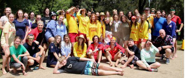 Moss Vale High School's Year 12 students and year adviser dressed in their house colours to celebrated the final swimming carnival. Photo supplied