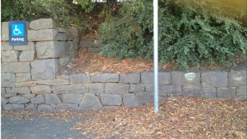 Bowral trachyte was used for the stone wall at the Bowral train station. Photo supplied