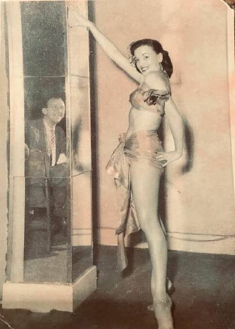 Glenda in her early days ready to perform as a dance in Sydney.