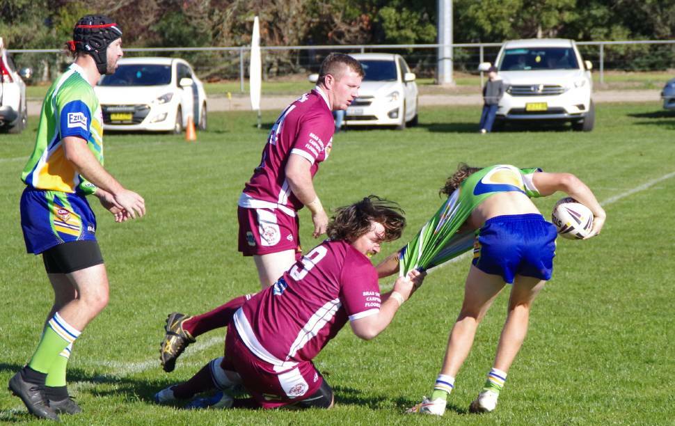 Robertson Spuddies in action on the field against Culburra in the 2019 competitioon. Photo by Phil Benson