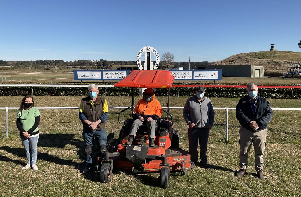 Volunteers have been busy preparing for this year's Bong Bong Picnic Race Day, from left Lucinda Murchie, Simon Parks, Stephen Simpson, Garry Roberts and
Bruce Johnson. Photo supplied