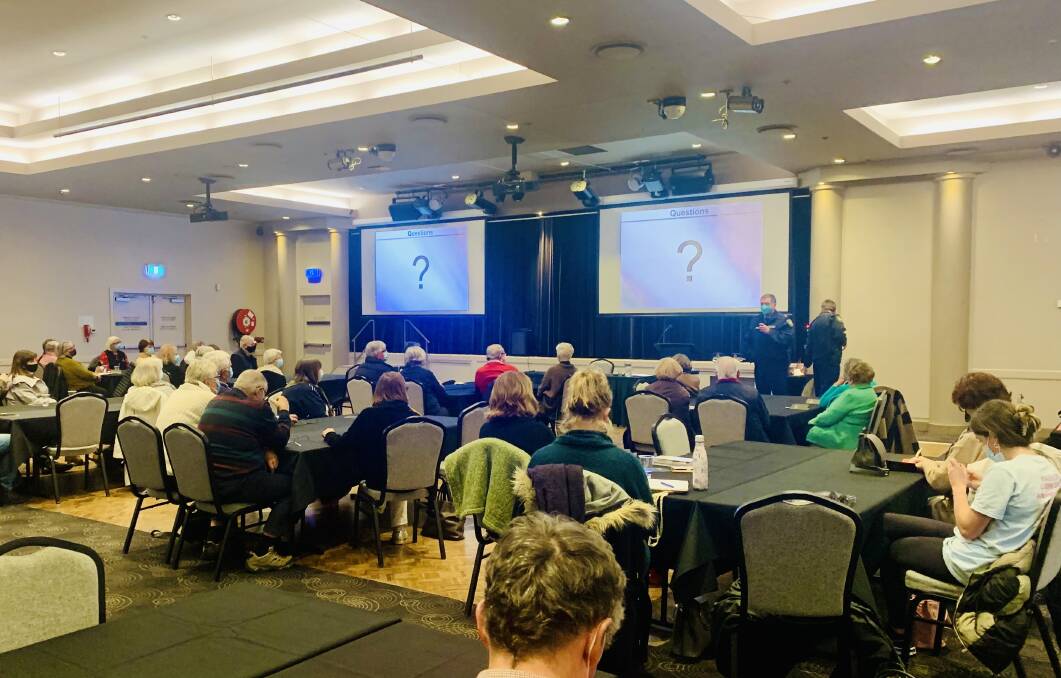 Southern Highlands Evening CWA teamed up with Southern Highland Police recently to share an important message about scams and fraud. Photo supplied