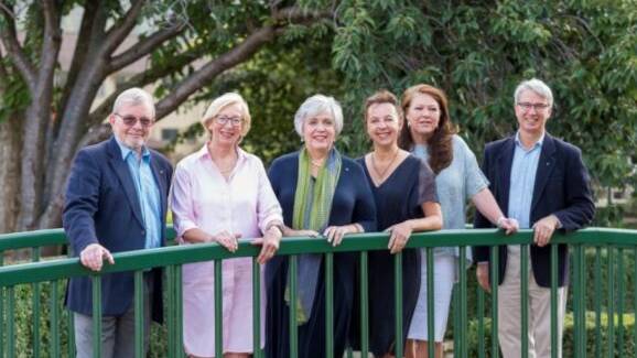 The Southern Highlands Foundation Directors from left Jim MacAlpine AM, Jenny Harper OAM, Chair Shelley Boyce OAM, Nicole Smith,
Lyndall Dalley and David Allen. Photo supplied