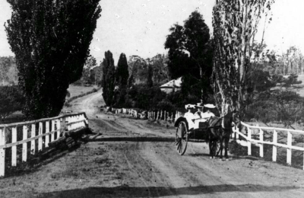 ON THE MOVE: The Great Southern Road at Braemar, c1890s, near the Mittagong bypass exit of 100 years later.