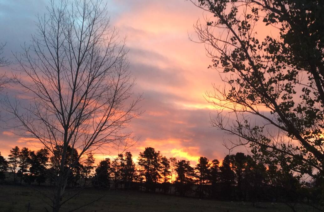 Sunset at night is a winter delight captured on camera by Josina Metcalfe.