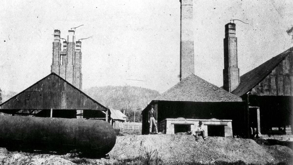 EARLY WORKS: A view of the smelting works opened in 1849 (original Mitchell Library). Photo by BDH&FHS