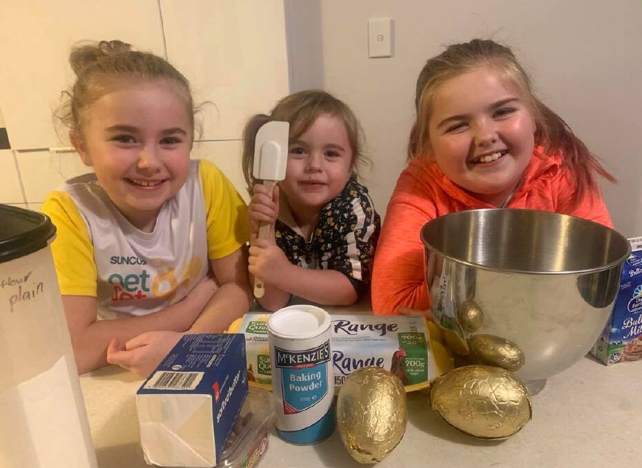 Luzy, Ivy and Emily Stokes are learning to read recipes and cook while in their homeschool environment.