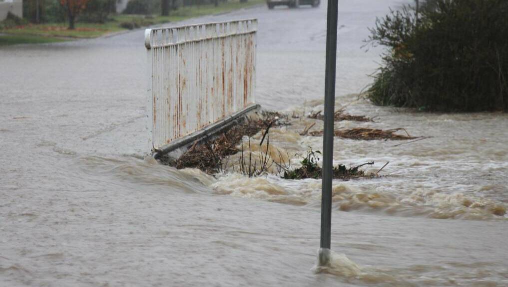Flood waters in Bowral in June 2016. Photo: file