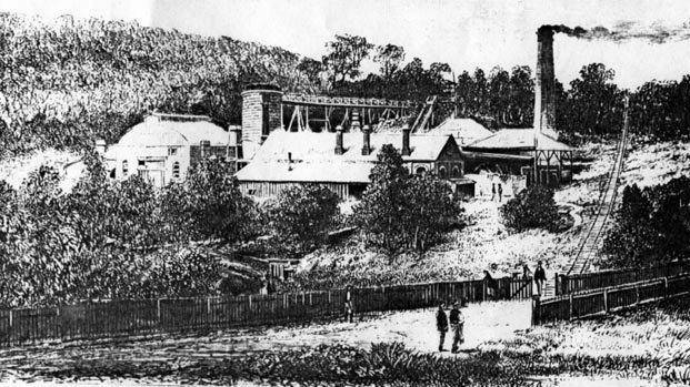BRIEF GLORY: A sketch of the Fitz Roy works during its hey-day in 1860s. Photos: BDH&FHS