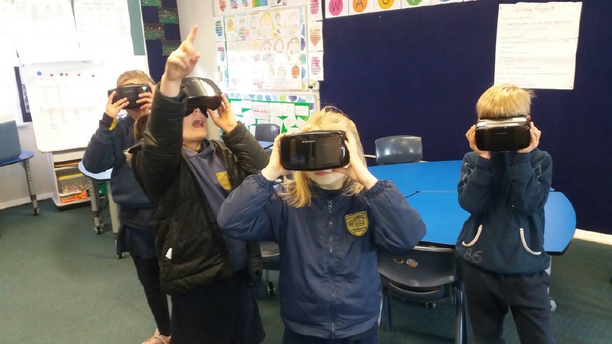 Space, dinosaurs and world travel are a virtual reality for students
