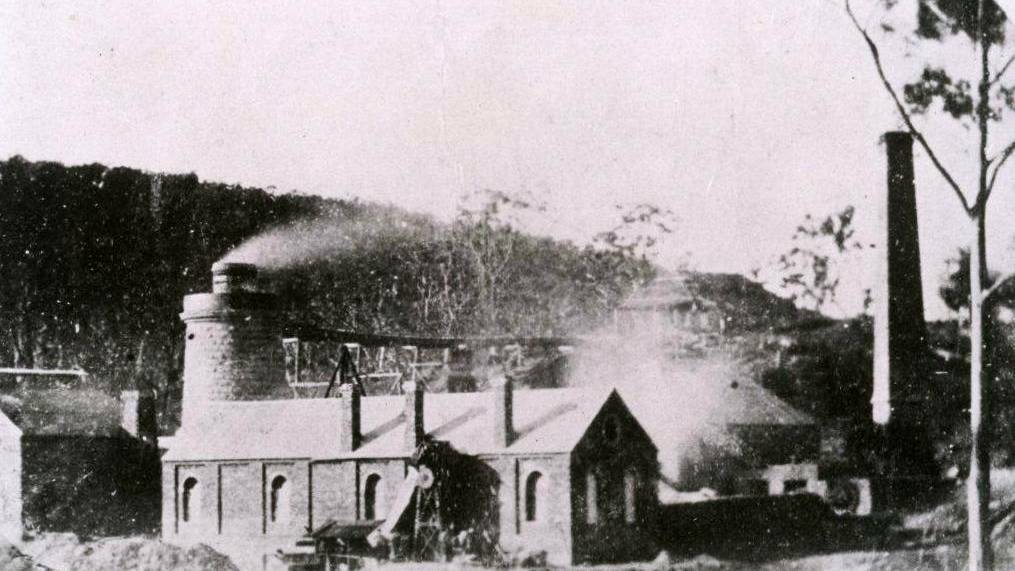 LATER WORKS: Earliest photo of furnace site, 1860s. Photo by BDH&FHS