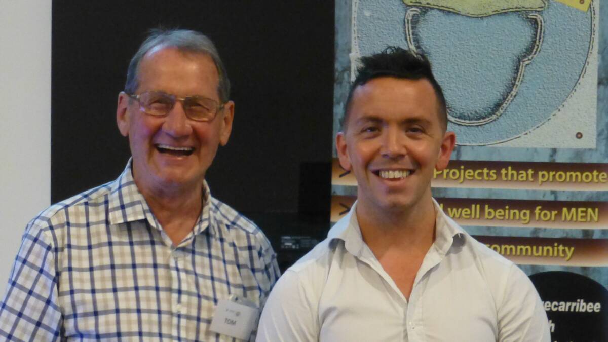 Tom Carroll, Secretary WHAM Inc, is pictured with guest speaker Andrew Cairns. Photo supplied