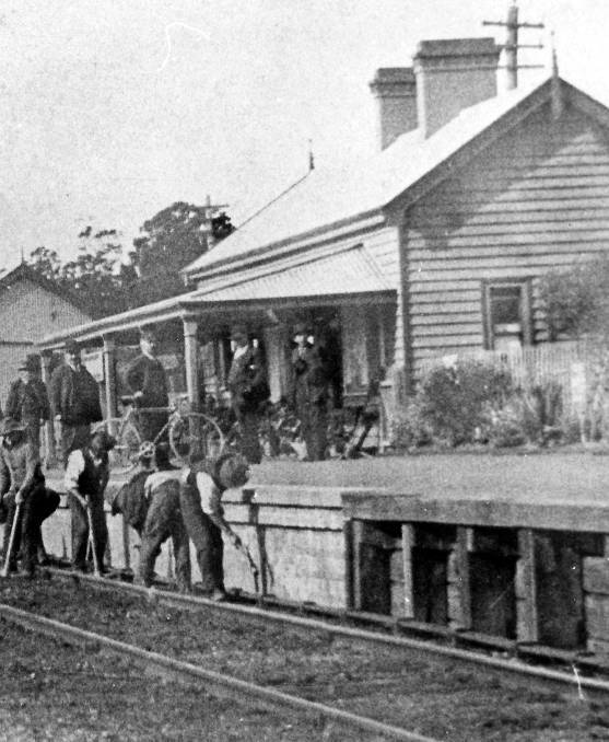 EARLY GROWTH: Bundanoon station gained a new platform, waiting rooms and telegraph services during the 1870s; this photo c1890. Photos: Bundanoon History Group