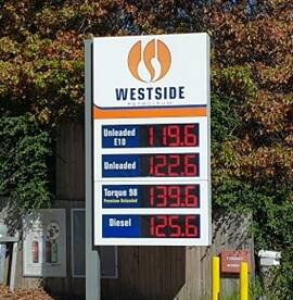 The advertised price at a Bundanoon service station on April 22.