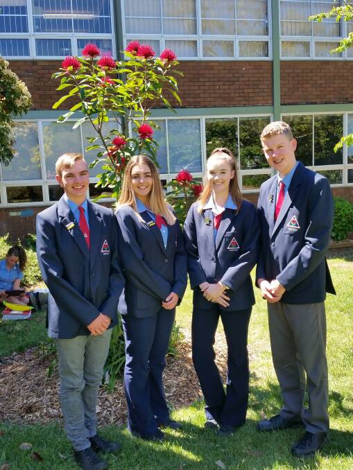 Moss Vale High School leaders Bradlee Watsford, Taylah Denford, Allie Kracht and Scott Lawrence. Photo supplied