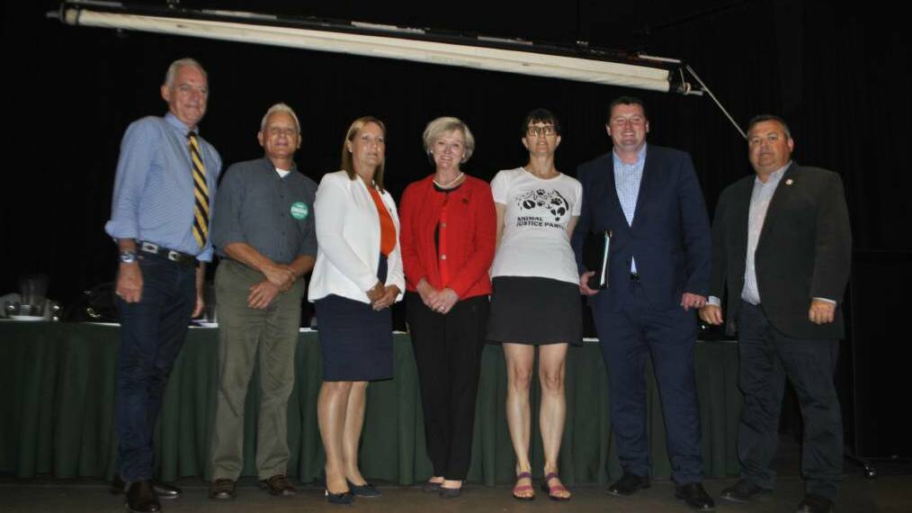 Wollondilly candidates speak to residents at a recent forum. Photo: Emily Bennett