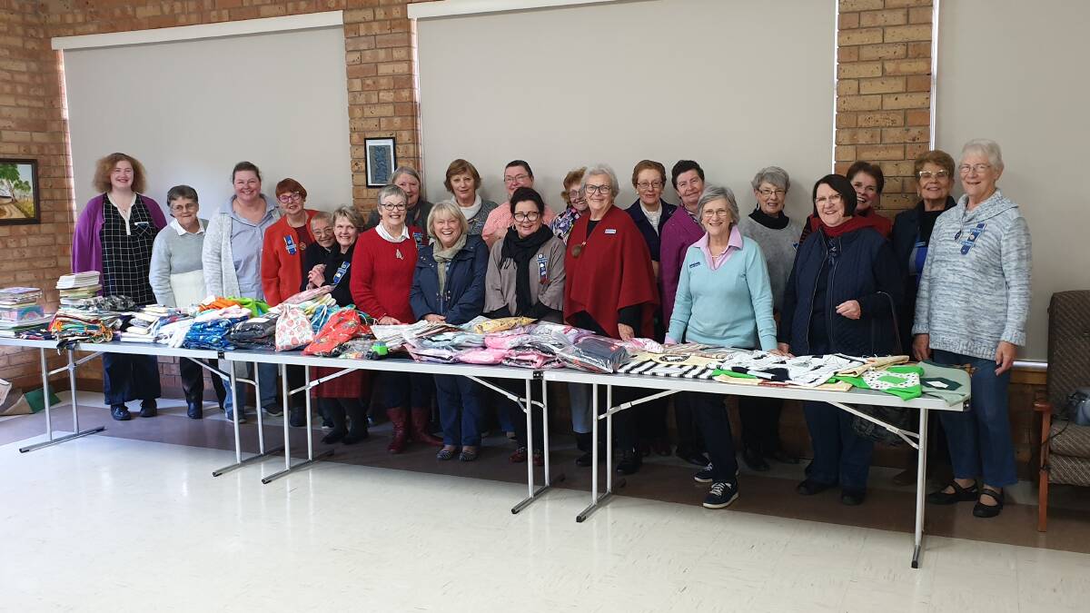 Moss Vale Evening CWA branch take up a collection for sick kids. Photo supplied