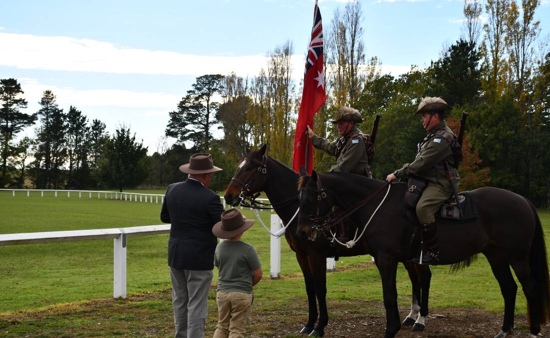 Anzac Day 2019 has clearly resonated across the generations if this snap taken at the Exeter service is any indication. Photo: Hannah Neale