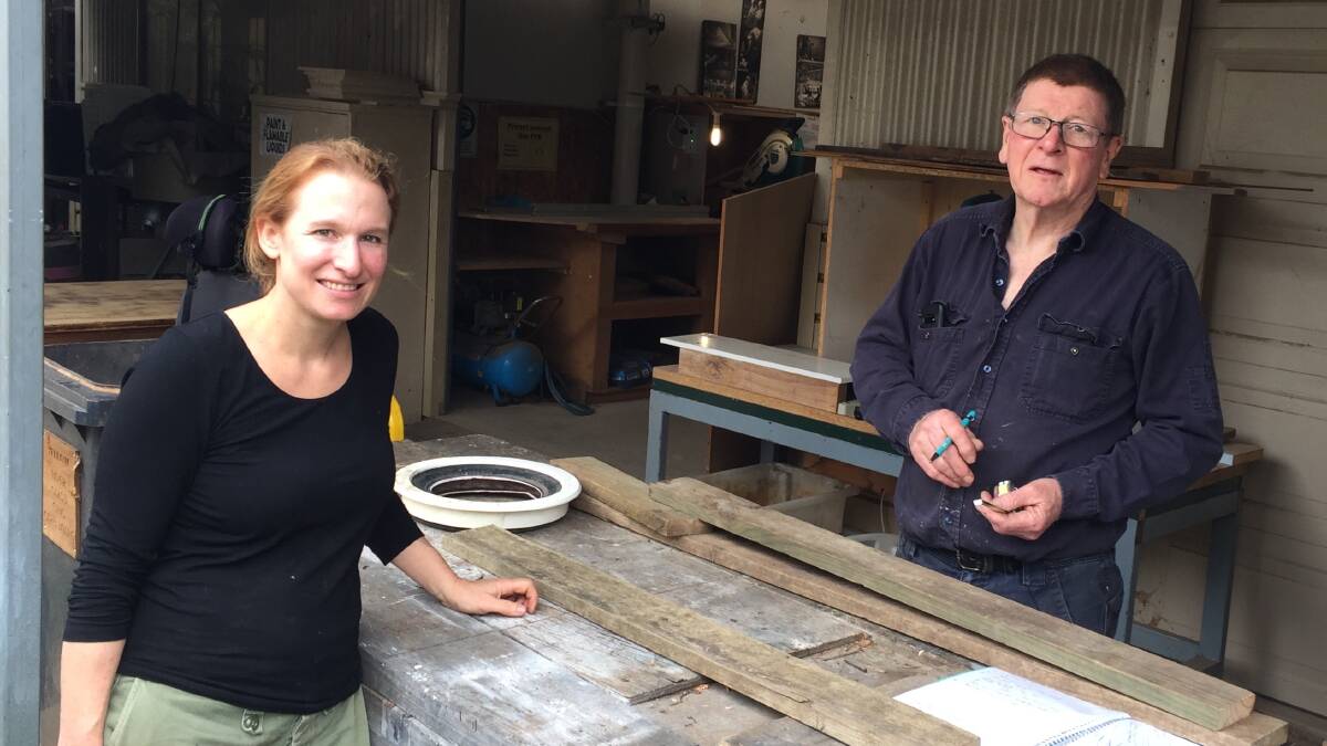 Rachel Russell and Peter Bawden from the Bowral Men's Shed. Photo: supplied. 