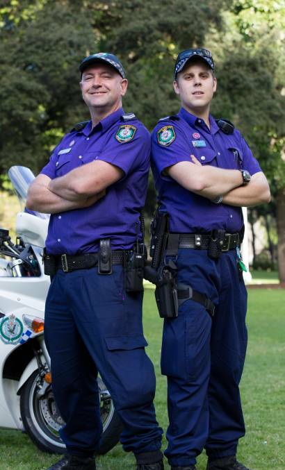 Last year officers from the Hume Police District were involved with Wear it Purple Day to show support for the LGTBQIA+ youth in Wingecarribee Shire. Photo: file. 
