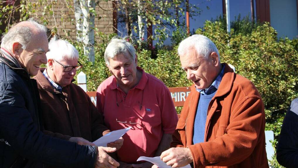 Lead campaigner for the environment levy, Clive West (far right). Photo: Vera Demertzis