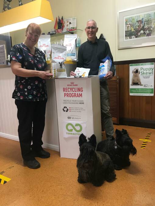 Mittagong Vet Hospital has become a recycling hub for Royal Canin products. Photo: supplied. 
