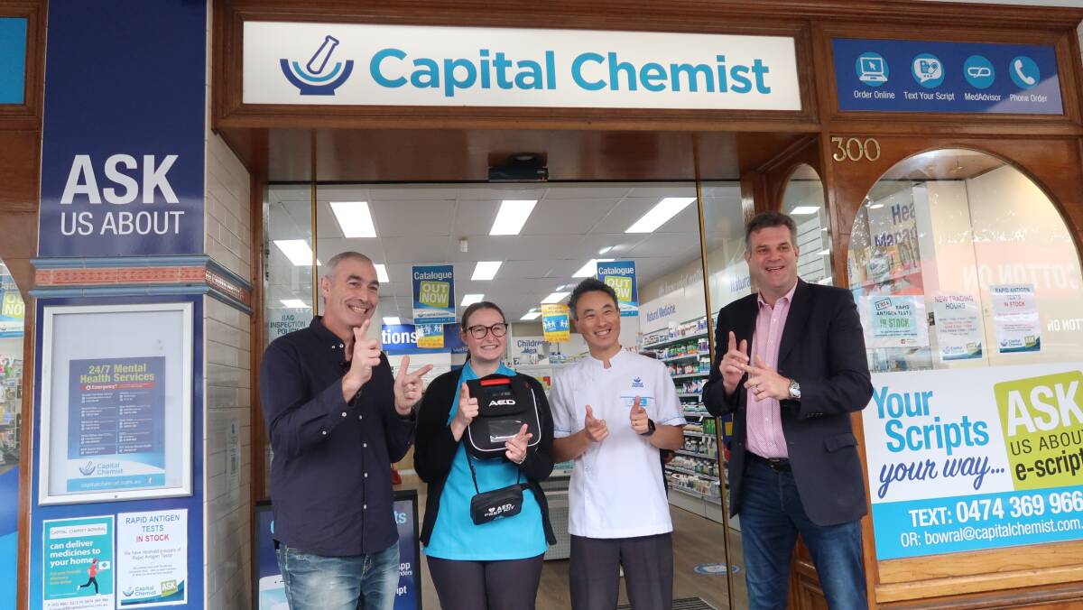 Capital Chemist in Bowral will proudly display a Heart of the Nation sticker to let people know that an AED is available in emergencies.
