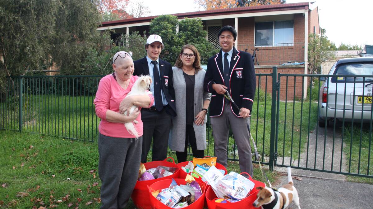 Gina receives a number of generous donations from students from Cranbook School in Sydney. Photo: supplied. 