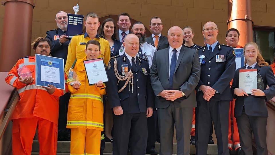 Olivia Cole (far right) from Bowral High School was named the NSW RFS Cadet of the Year at an event hosted by Minister for Police David Elliott MP. Photo supplied.