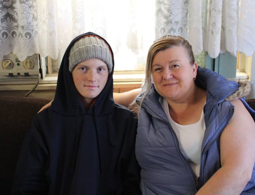 Ryan Richardson Whipp (14) and his mum Linda Whipp are thankful for the support of the community and their neighbours during this tough time. Photo: Vera Demertzis