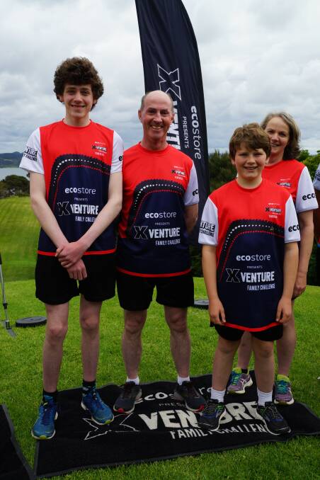 XVenture Family Challenge: Thomas, Peter, David and Alison Gillis from Penrose, star in the new TV series. Photo: supplied.