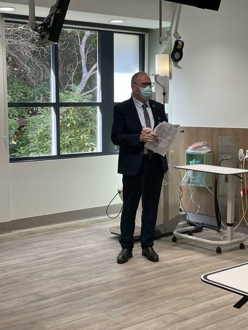 General manager Bradley Warner at the opening of the renal dialysis unit in June. Picture: Supplied.