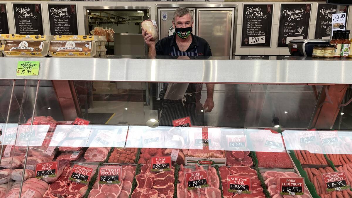 Highland Meats manager Pete Lenehan said there's plenty of fresh produce available in independent small businesses. Picture: Vera Demertzis