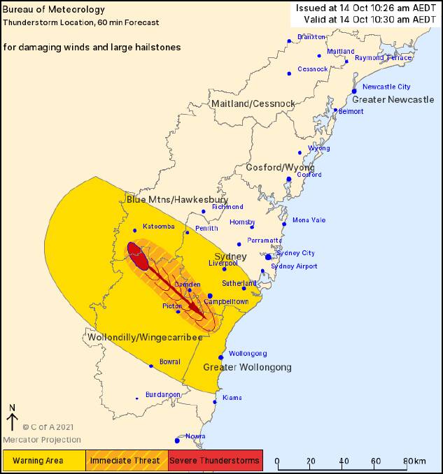 Severe thunderstorm expected to hit parts of Wingecarribee Shire