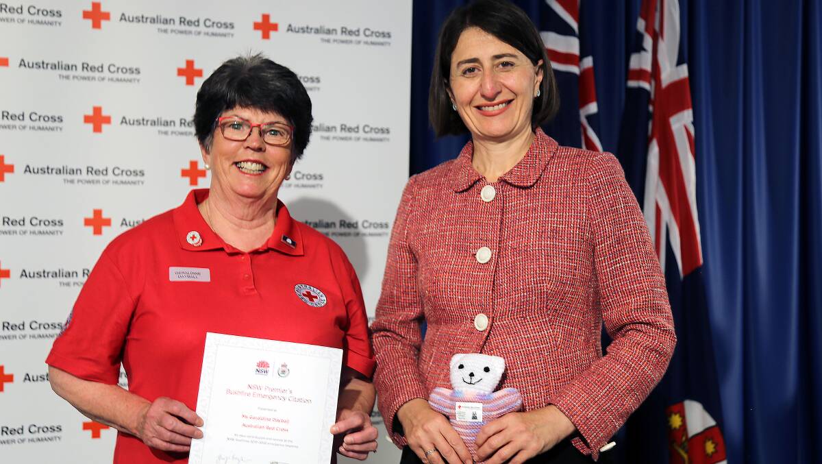 Geraldine Dayball with the NSW Premier Gladys Berejiklian. Photo: supplied