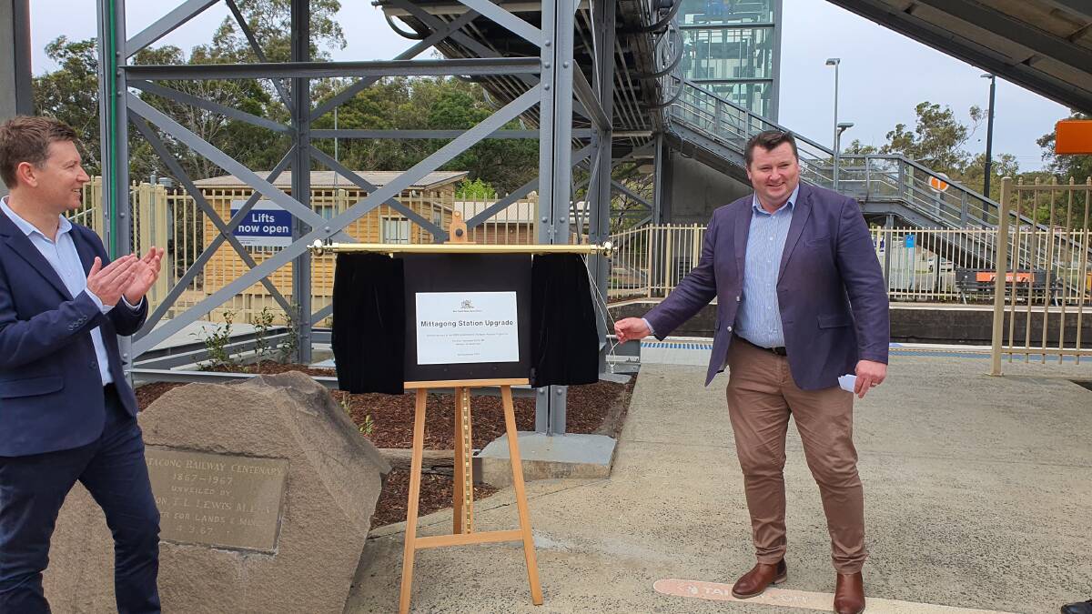 Wollondilly MP Nathaniel Smith unveiled a new plaque at the upgraded Mittagong Train Station.
