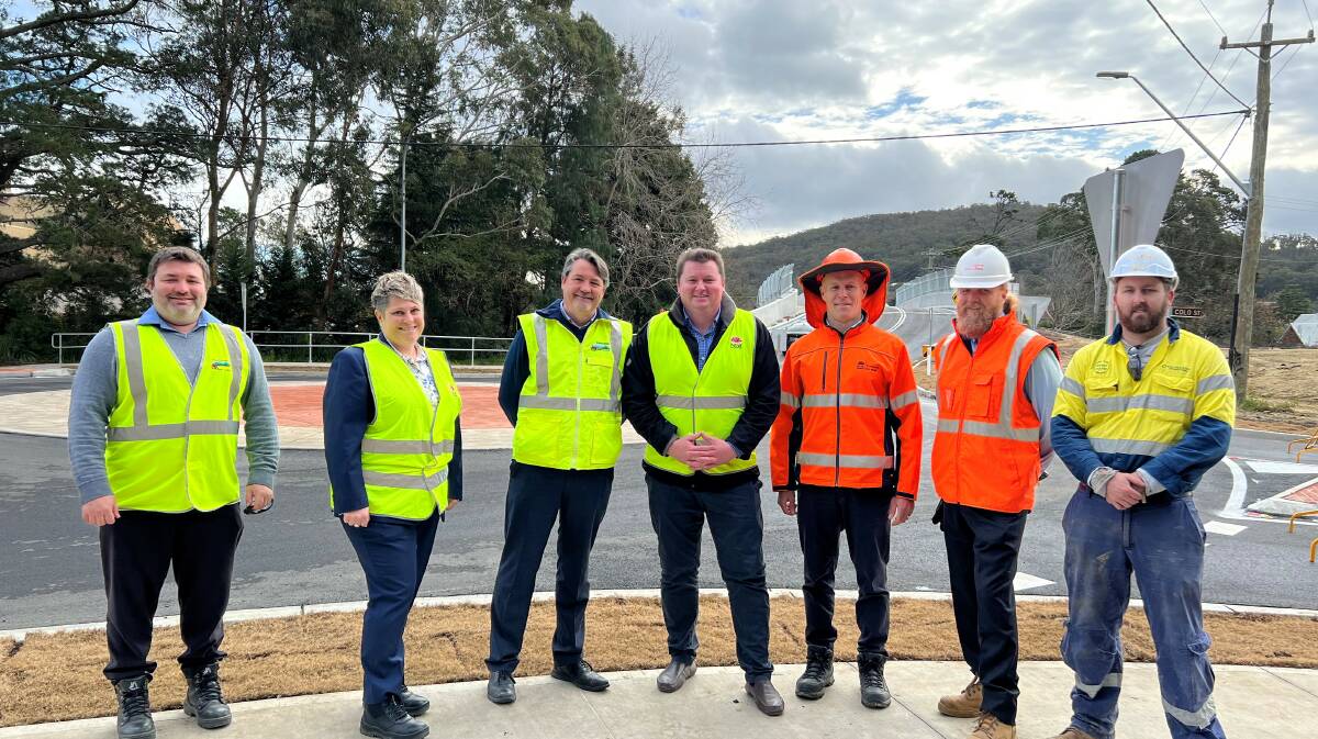 Wollondilly MP Nathaniel Smith said the new bridge provided improved safety for all customers with a better road surface, new safety barriers and a new separated shared pathway across the railway. Picture: Supplied.