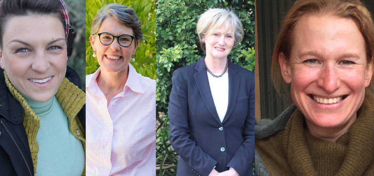 Local candidates Heather Champion, Jane Crowley, Jo-Ann Davidson and Rachel Russell. Photo: supplied. 
