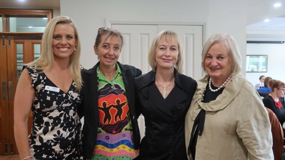 International Women's Day Luncheon 2020: Host Kirstine McKay and guest speakers Aunty Trish Levett, Kristie Phelan and Lynne Derwin at the International Women's Day lunch.