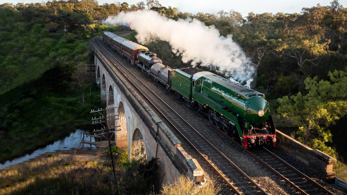 Steam on: The 3801 crosses the Bargo River Bridge southbound. Photo: Steve Burrows. 