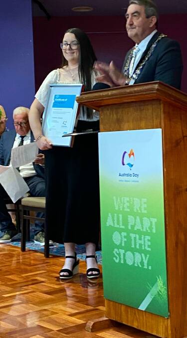 Charlotte Gillespie is the Young Citizen of the year for 2021. Photo: Vera Demertzis