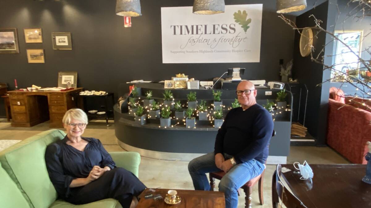 Southern Highlands Community Hospice Retail Group Manager Sarah Bevis and Director in Timeless, the charity hospice store on Bong Bong Street, Bowral. Picture: Vera Demertzis