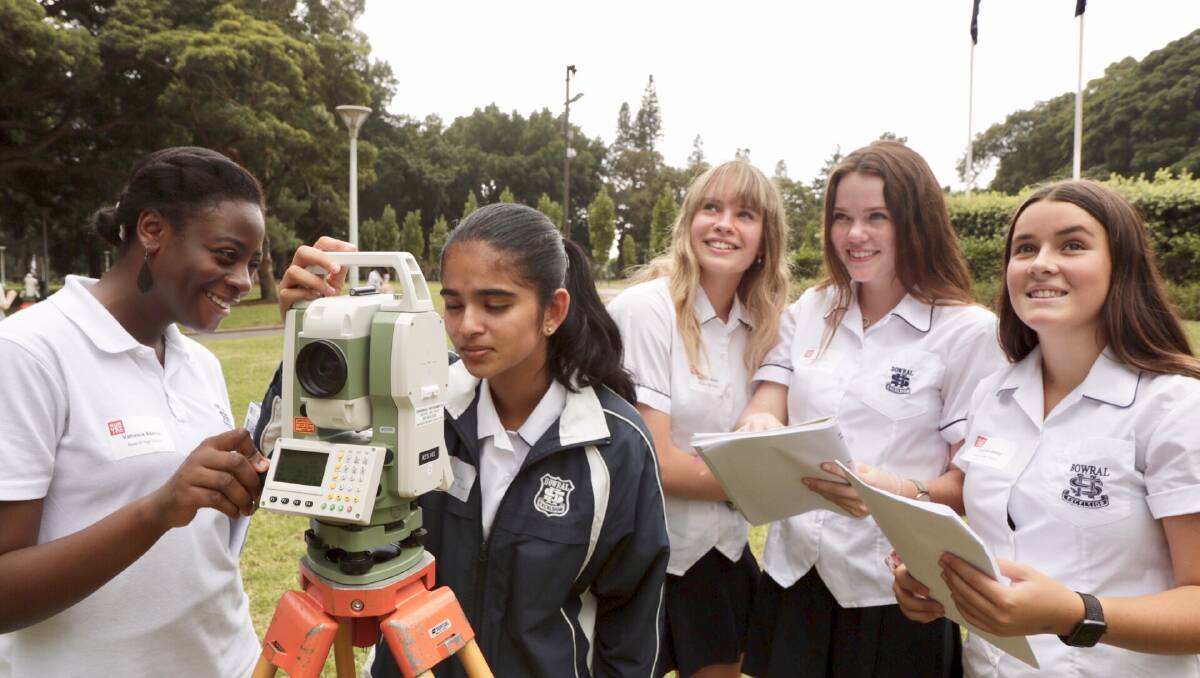 Vanessa Adeniyi, Teena Tomsi, Indeah Morris, Lauren Goodfellow and Lucinda James from Bowral High School participating in the day. Photo: supplied