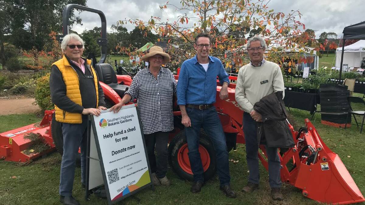 Chris Blaxland, Charlotte Webb, Stephen Jones MP and Peter Rowe at the Southern Highlands Botanic Gardens. Picture: file.