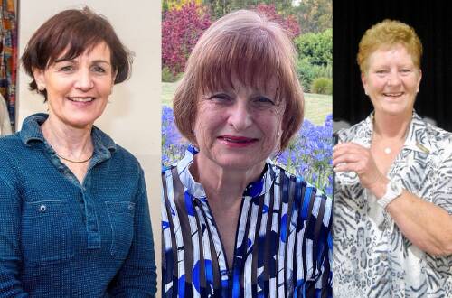 Honoured: Julie Gillick OAM, Dr Judith Carmen Lynch OAM and Marlene Skipper OAM. Photo: supplied. 