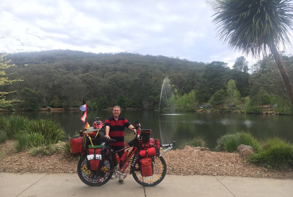 ADVENTURE: Garry Orriss has embarked on a cycling trip throughout Australia. Photo: Supplied