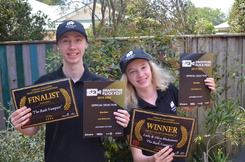 CINEMATIC: Ludo and Olive Blakemore with their many awards. Photo: Supplied
