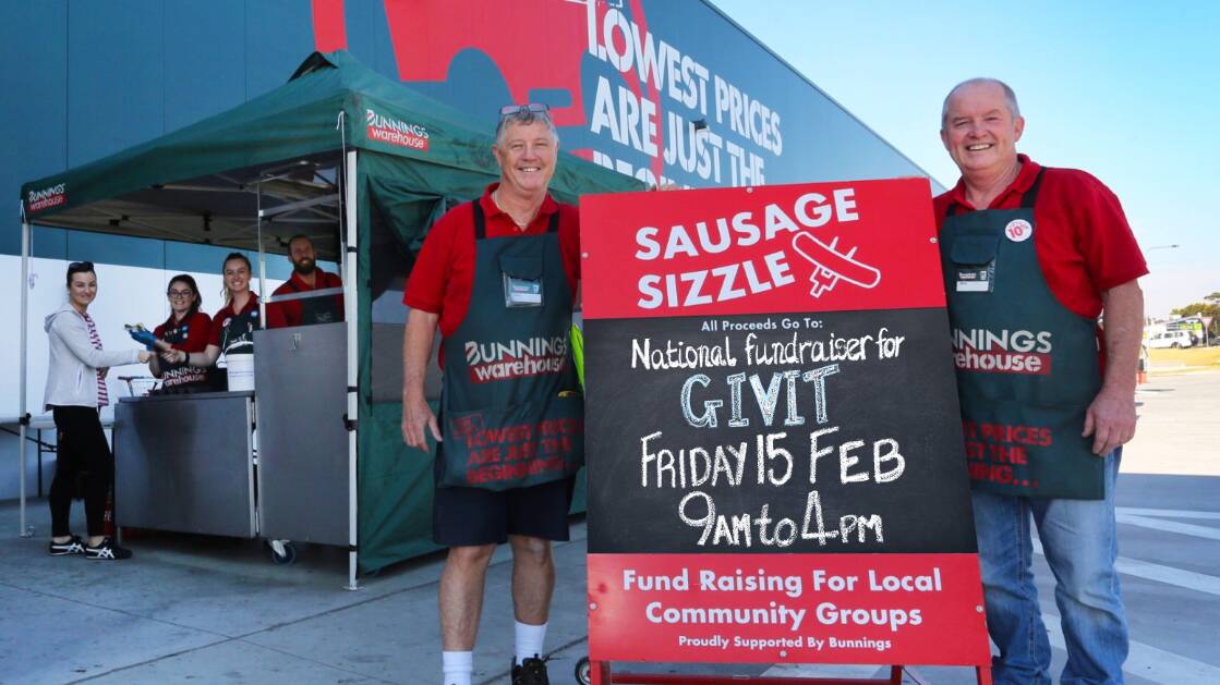 Bunnings staff are set to sizzle for charity. Photo: supplied. 